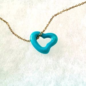 Tiffany & Co Elsa Peretti Turquoise Heart Pendant